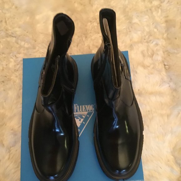 John Fluevog RHEITA leather UNISEX boots size 10M 12W New - Picture 3 of 3